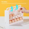 Egg Storage Holder Fridge Organizer Egg Holder 3-Tier Space-Saving Shelf For 30 Eggs Refrigerator Door Egg Organization For