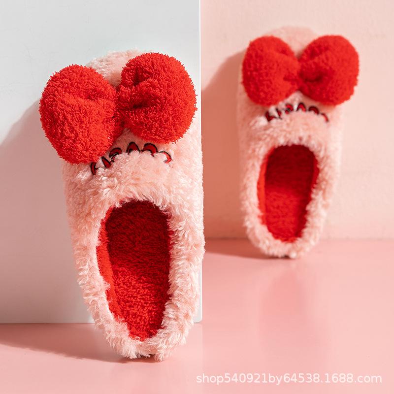 

Новые мужские и женские тапочки, милый стиль, домашняя обувь, любители моды, осенние и зимние теплые домашние тапочки 44-45(fit 43-44) розовый