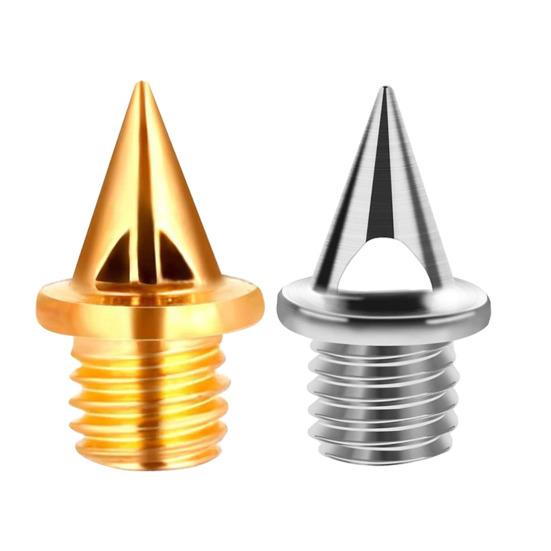 120 Pcs 45661 Inch Track Spikes Stainless Steel Pyramid Sports Shoes Replacement Spikes with Spike Wrench