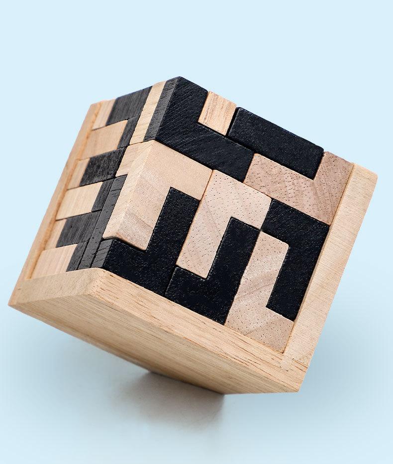Puzzle 3D z drewna Zabawka IQ 54 szt. L / 54 szt. kostka w kształcie TH Zabawki edukacyjne dla miłośników puzzli, gra intelektualna
