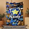 Custom Name Personalized PAW Patrol Print Blanket, Home Decor, Bedroom, Sofa, Camping, Couch, Gifts for Birthday Christmas