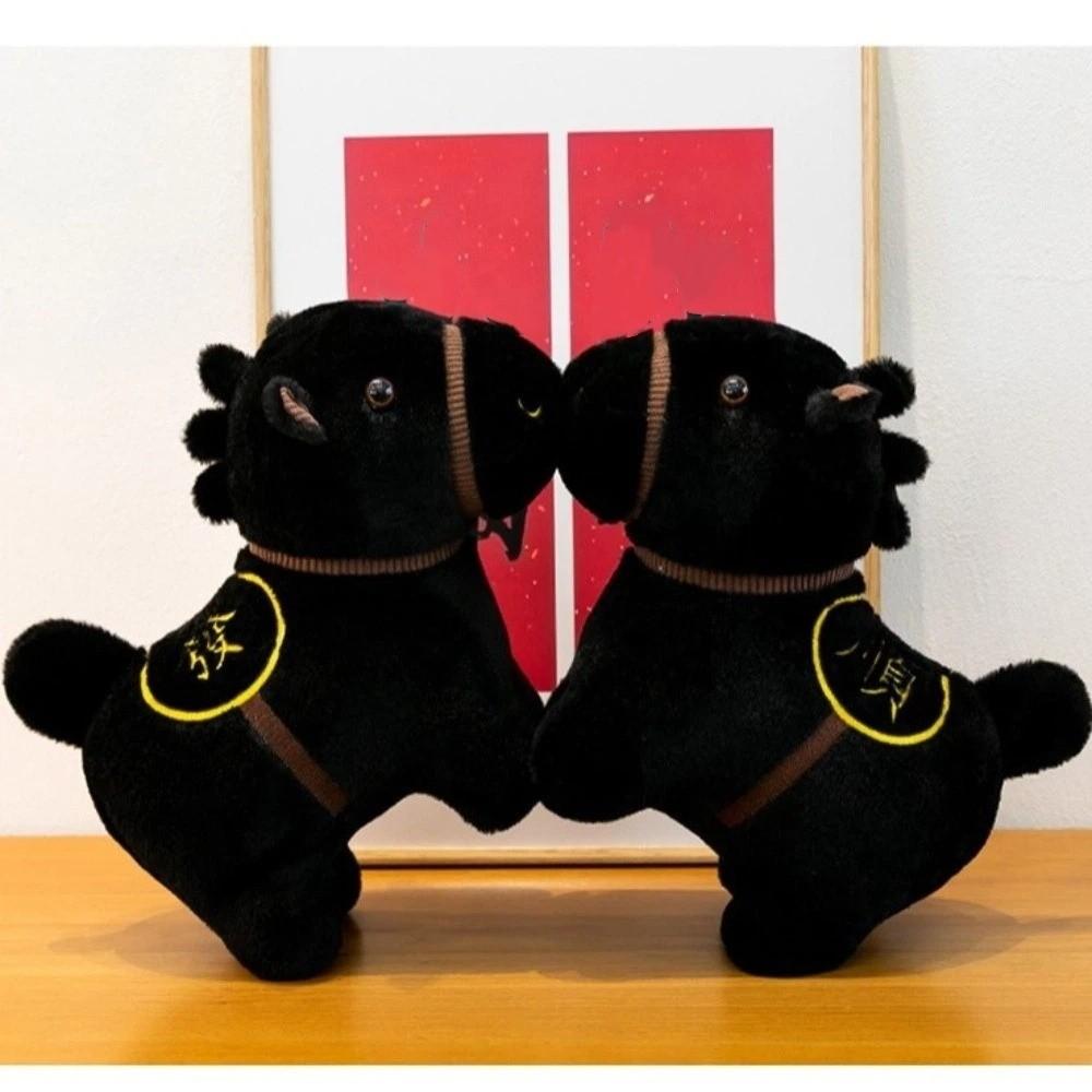 Soft Stuffed Animal Doll Zodiac Horse Simulated Horse Toys Cartoon Horse Doll  New Year Mascot