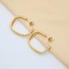 Stylish And Simple Geometric Titanium Steel Earrings, Women'S Personality 18K Square Earrings, Advanced Sense Does Not Fade