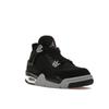 Air Jordan 4 Retro SE GS Black Canvas Kinder-Sneaker Weiß Fire-Red Light-Steel-Grey DV0553-006