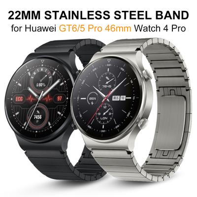 Stainless Steel Universal 22mm Strap for Huawei Watch GT 6 Pro 46mm Luxury Metal Band for Seiko Watch Band Men's Style Bracelet