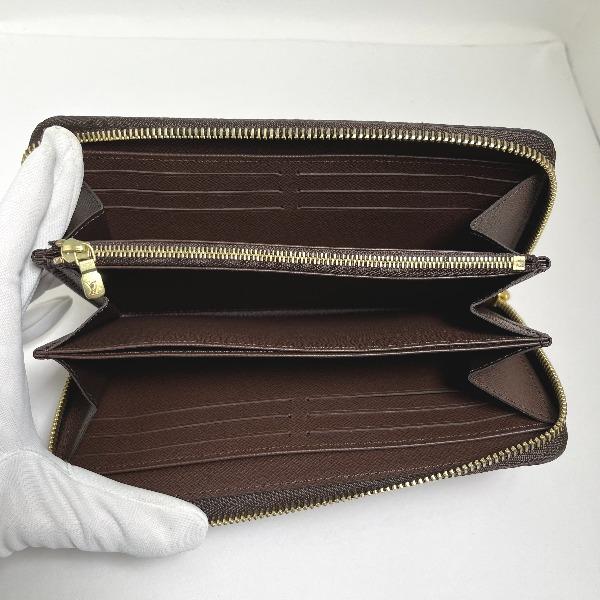 LOUIS VUITTON Zippy wallet N41661 Long Wallet purse Damier canvas Brown Used