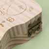 Baby Tooth Box Wooden Milk Teeth Organizer Storage Boys Girls Save Souvenir Case
