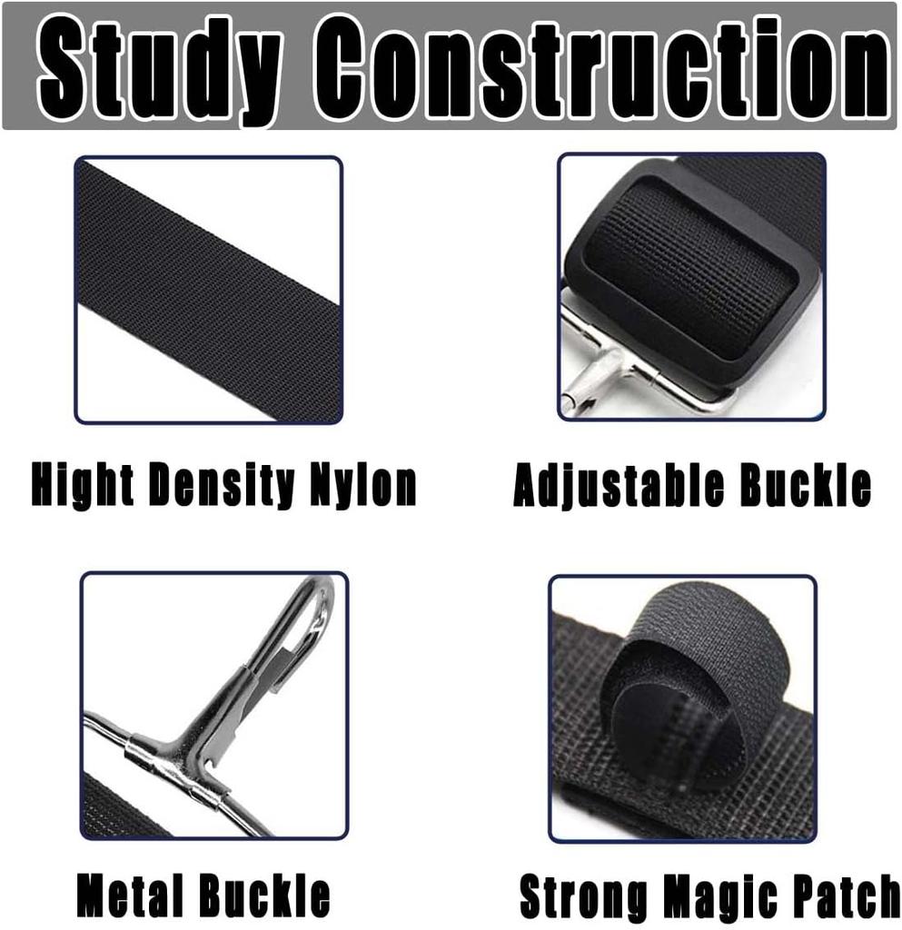 2 Stück Fahrzeug Angeln 7 Rutenhalter Nylon Auto Angelrutenhalter Schwerlast Verstellbarer Angelruten Gurt für SUVs Vans