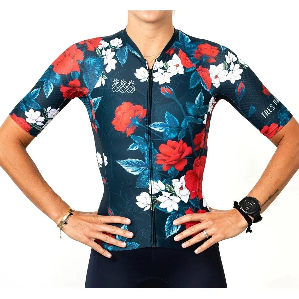 Tres Pinas Top Maglia da Donna Abbigliamento da Ciclismo Ciclismo Mtb Abbigliamento Maglia Ciclismo Estiva Maniche Corte Aerodinamiche Pantaloncini Uniforme Squadra Outdoor