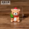 Christmas Resin Family Small Animal Ornaments Creative & Cute Car Home Decoration Mini Christmas Tree Old Man Christmas Gift