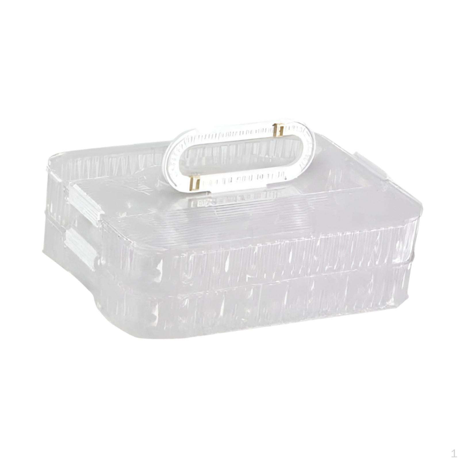 

Коробка для пельменей, мясо, свежий, прочный кухонный органайзер с крышкой, штабелируемый, многоцелевой, для вечеринки дома Clear 2 Layers