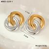 GEMCHIC Women's Stainless Steel Geometric Earrings Gold Silver Fashion Statement Studs