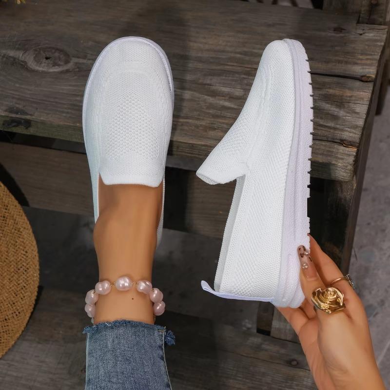 Damen Leichte Flache Sneaker 2024 Sommer Neu Mesh Atmungsaktiv Bequeme Schuhe Damen Outdoor Wandern Freizeit Sneaker