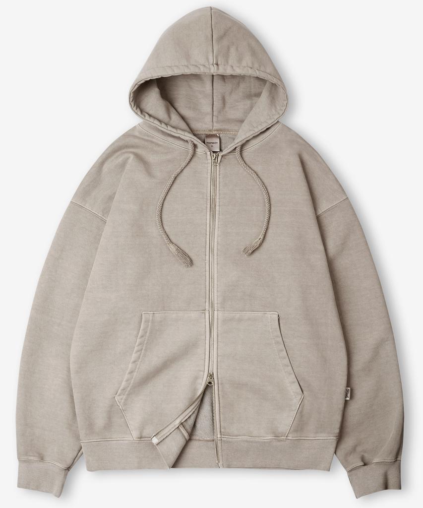 Topboy [2Pack] Weight Pigment Two-Way Oversized Zip-Up Hoodie (Type B)