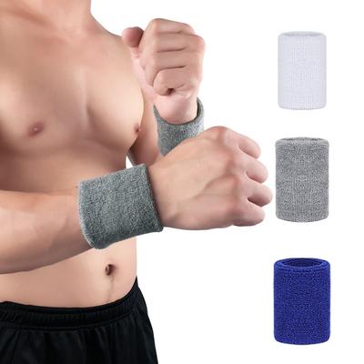 Breathable Sweat Absorbent Cotton Wrist Sweatbands For Tennis Football Basketball Running Gym Hsw02