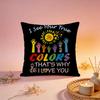 Hot AAutism Support Puzzleiou Cushion Cover Comfortable Durable Pillow Cover MultiScene for Home Office Car Sofa