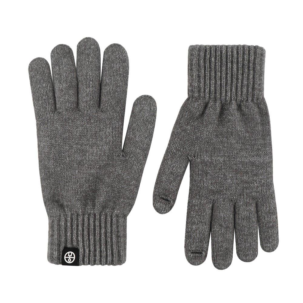 

Comfortable Winter Knitted Gloves Thickened Warm Gloves Gift Touchscreen Mittens Autumn Winter темно серый