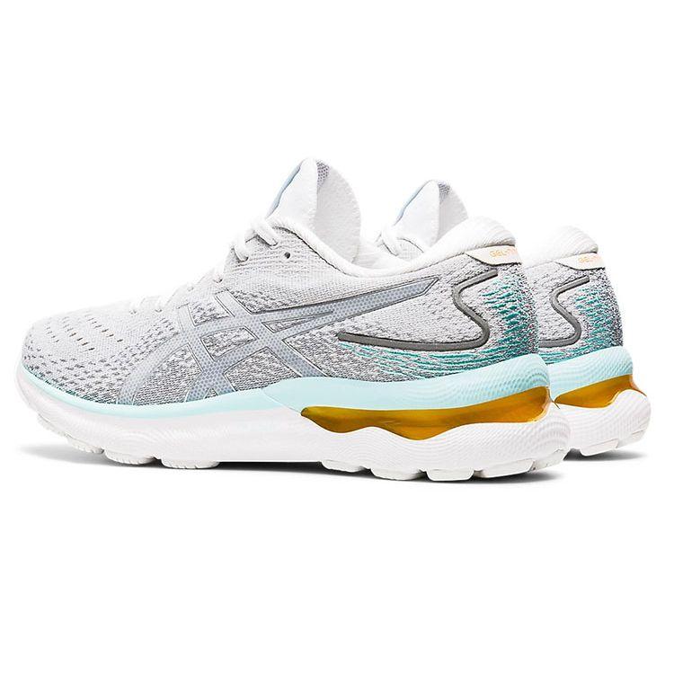 Asics Gel Nimbus 24 Weiß Reinsilber Damen Sneaker 1012B201-100