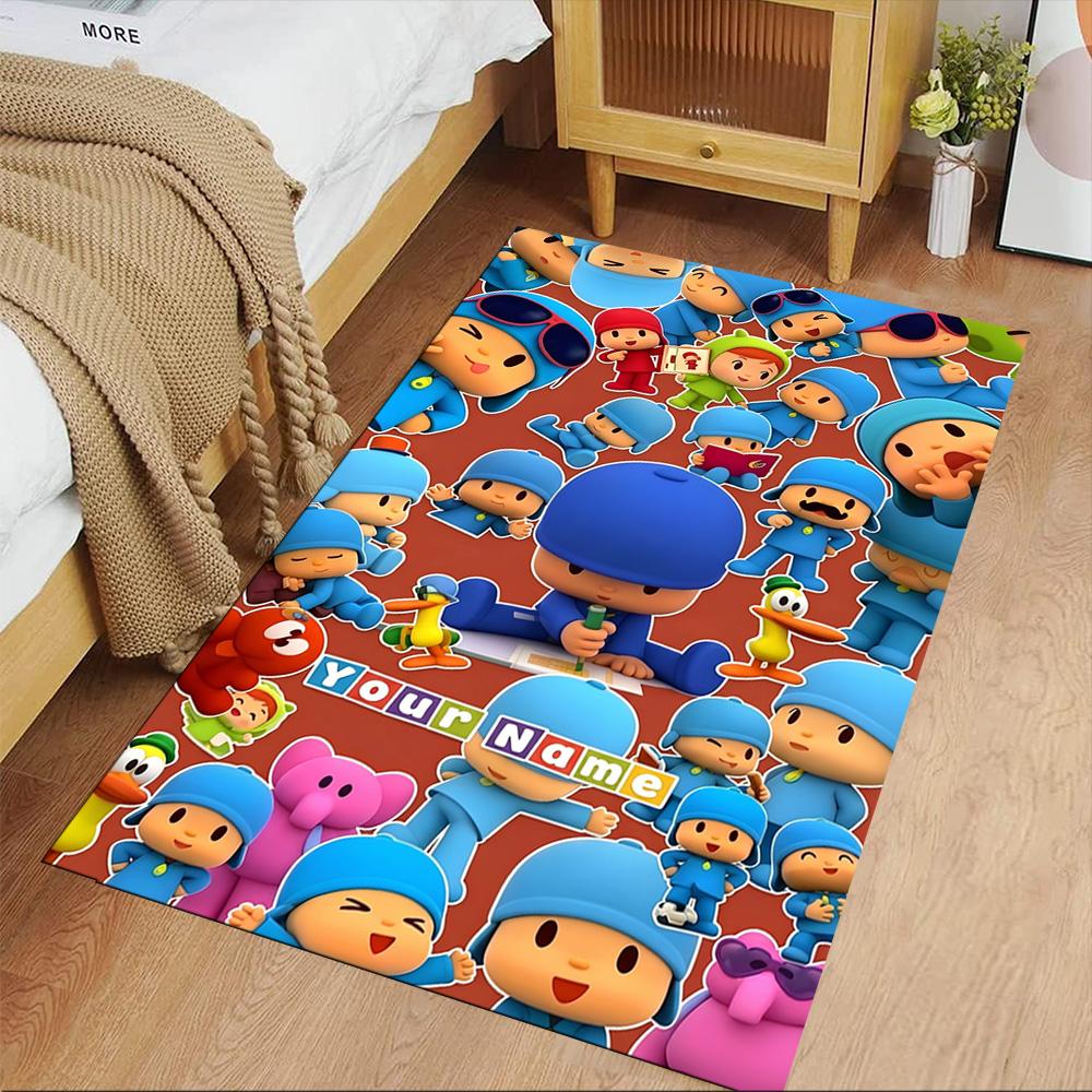 Pocoyo Customizable Name Area Rug Perfect for Balcony Outdoor Bedrooms Foyer Antislip Carpet Decorate Offices Wedding Party Gift