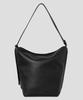 Beanpole Accessory Bien Leather Medium Slouch Bag - Black