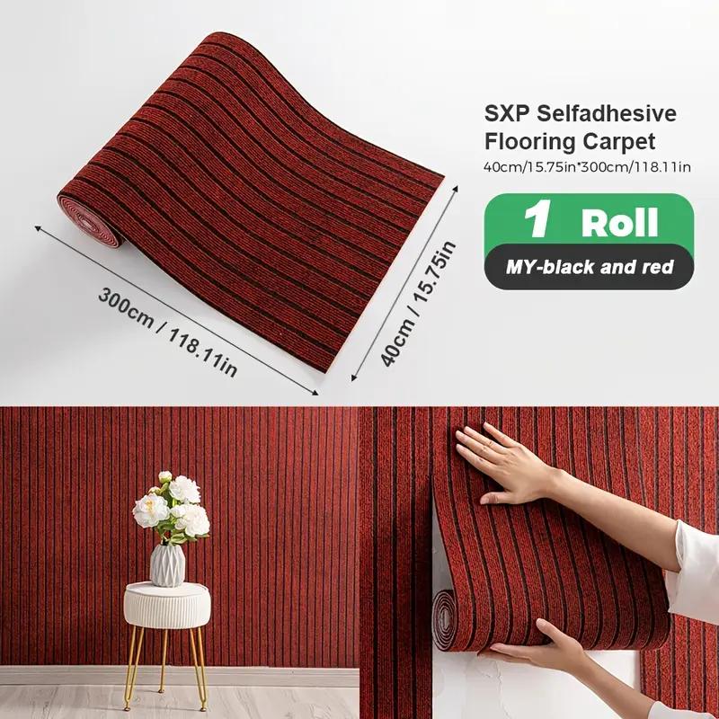 

1 рулон самоклеящегося придверного коврика, самоклеящаяся наклейка на стену, самоклеящаяся напольная лента 40x300см улучшенная версия подходит для коммерчес 40cm x 300cm