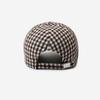 Unisex Plaid Wool Blend Baseball Cap Winter Warm Outdoor Sun Shade Hat