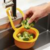 Hanging Kitchen Sink Drain Basket Sink Drain Strainer Residues Filter Basket Press Dumping Faucet-Mount Sink Strainer Basket