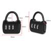 3 Digit Combination Password Lock Portable Zinc Alloy Carrying Case Lock Padlock