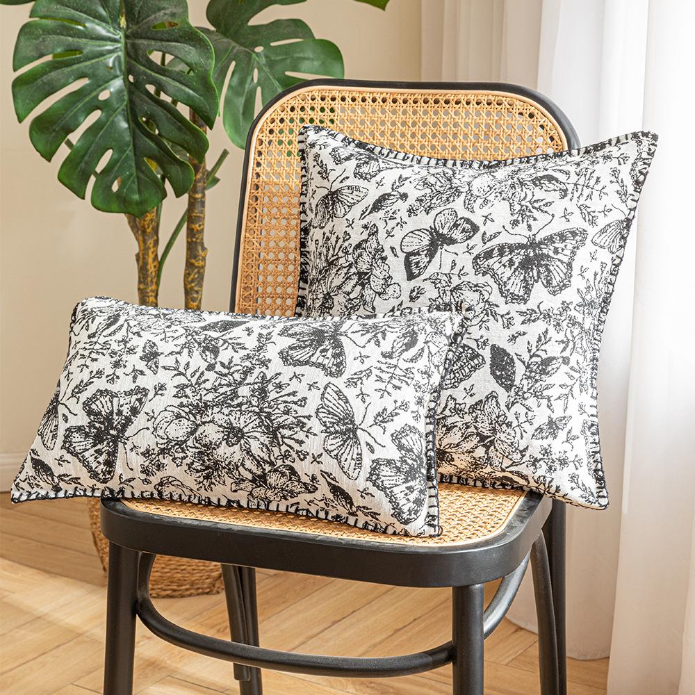 American Retro Pillow Cover Moroccan Flower Ball Living Room Sofa Pillow Geometric Pillow Cushion Pillow Cover