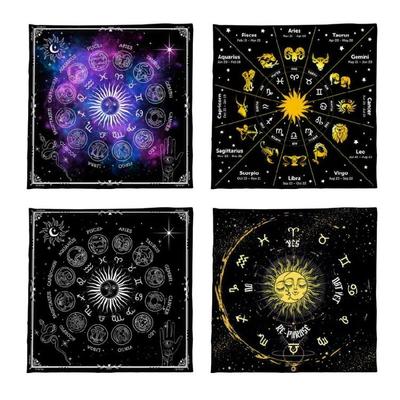 Tarotkarten Tischdecke 12 Sternbilder Divinationskarten Tischdecke Wandteppich