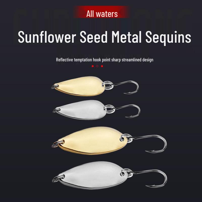 All-Metal Glitter Vibration Lure: Spoon-Type, Single Hook, Bionic Leech Design