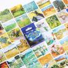 Journamm 44-46pcs Vintage Stickers Cute Flower Sticky DIY Scrapbooking Decor Junk Journal Collage Photo Album Sticker Stationery