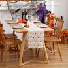 Polyester Halloween Table Runner With Embroidered Ghosts And Pumpkins For Party Decor