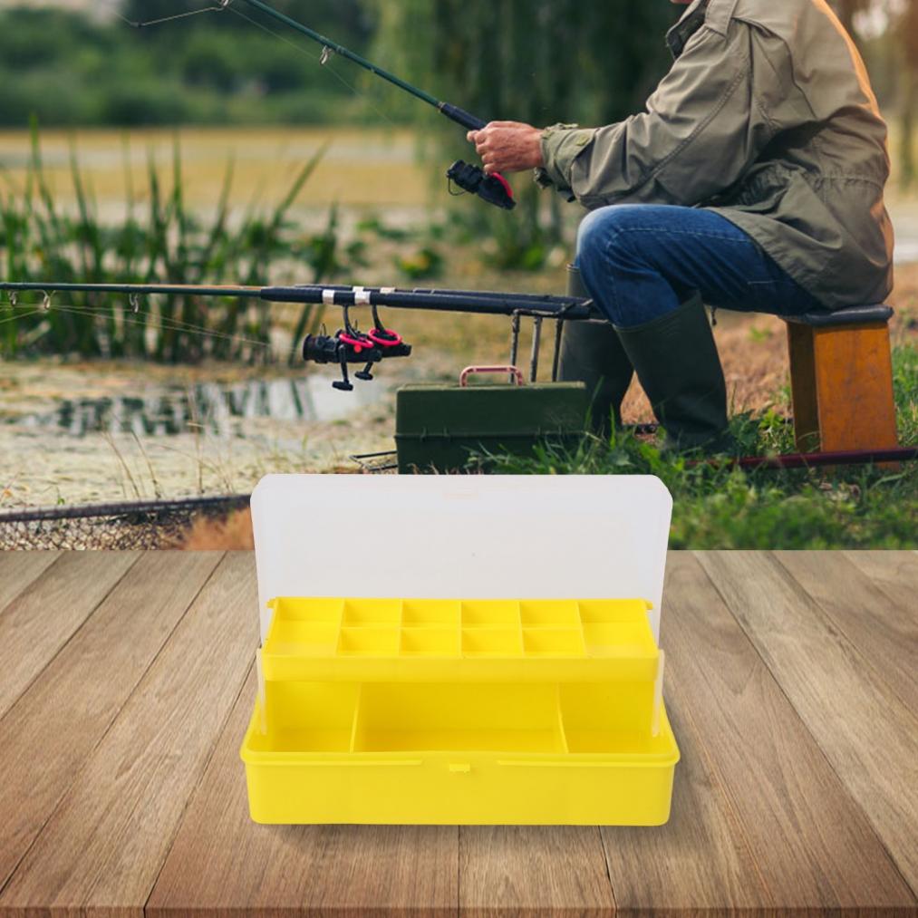 Two Layer Fishing Box with Multi Compartment Design for Efficient Storage