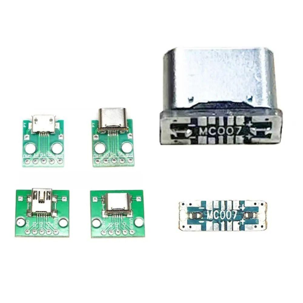 DIY Modification Mini USB to Type-C Connector Charging Port Adapter Board Electronics