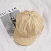 Women All Match Retro Plaid Short Brim Beret for Autumn Winter Wear