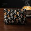 Small Toiletries Organizer Halloween Storage Bag, Large Capacity Cosmetic with Pumpkin Travel Pouch Castle Skull Print, Smooth Zipper Thickened Canvas