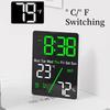 Multifunctional Large Screen Digital Alarm Clock Humidity Display Brightness Adjustment Charging Desktop Clock Home Office Decor