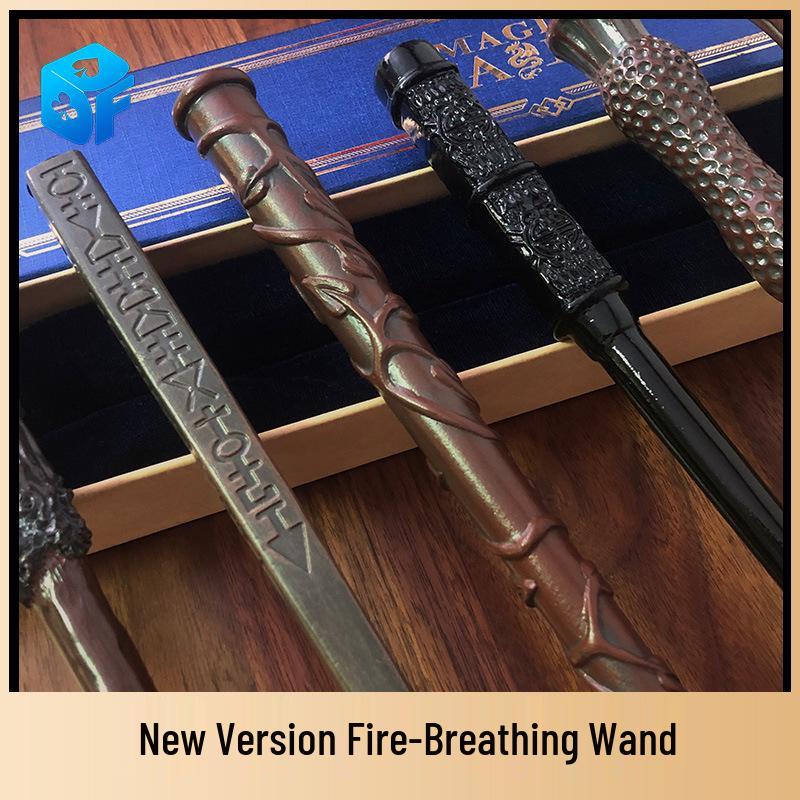 Magic Flame-Spitting Wand Set - Script Killer Halloween Gift with Multiple Flame Effects