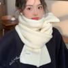 Solid Color Women Knitted Scarf Thicken Windproof Scarves Neck Cover Soft Thermal Neck Warmer