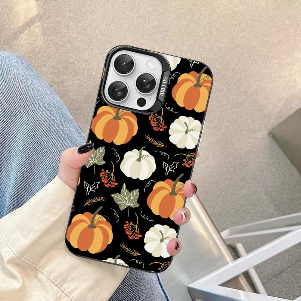 Pumpkin Phone Case For IPhone 16 15 14 13 12 11 Pro Max X XR XSMAX 8 7 Plus Matte Shockproof Back Cover