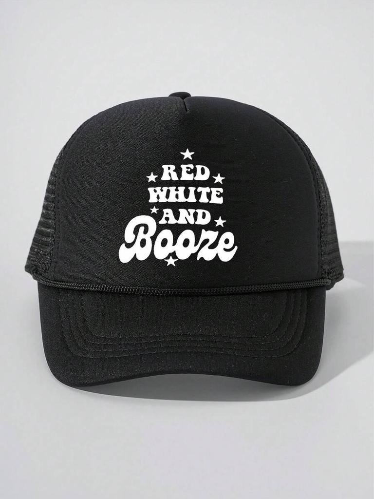 Pink Embroidered More Champagne Please Trucker Cap Adjustable Mesh Baseball Hat For Women