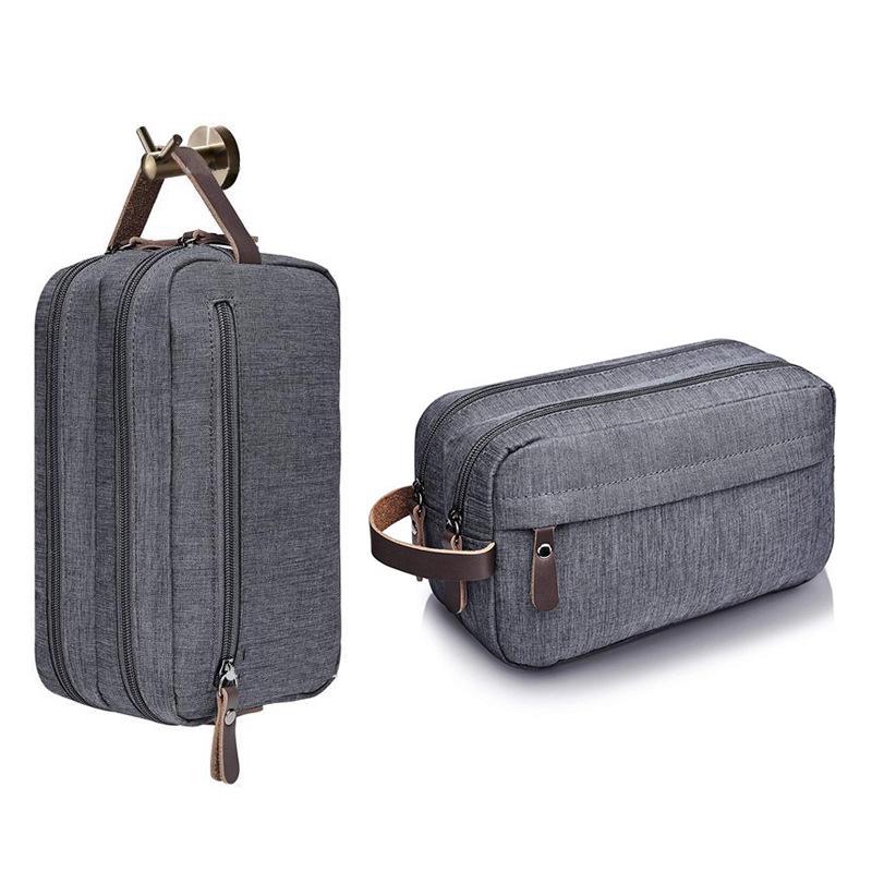 Customizable Men's Travel Toiletry Bag - Waterproof, Large Capacity, Portable Business Style
