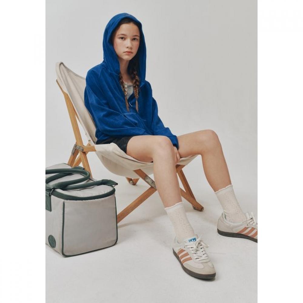 Bluetail Blue Terry Crop Hoodie Azb2jp03bu