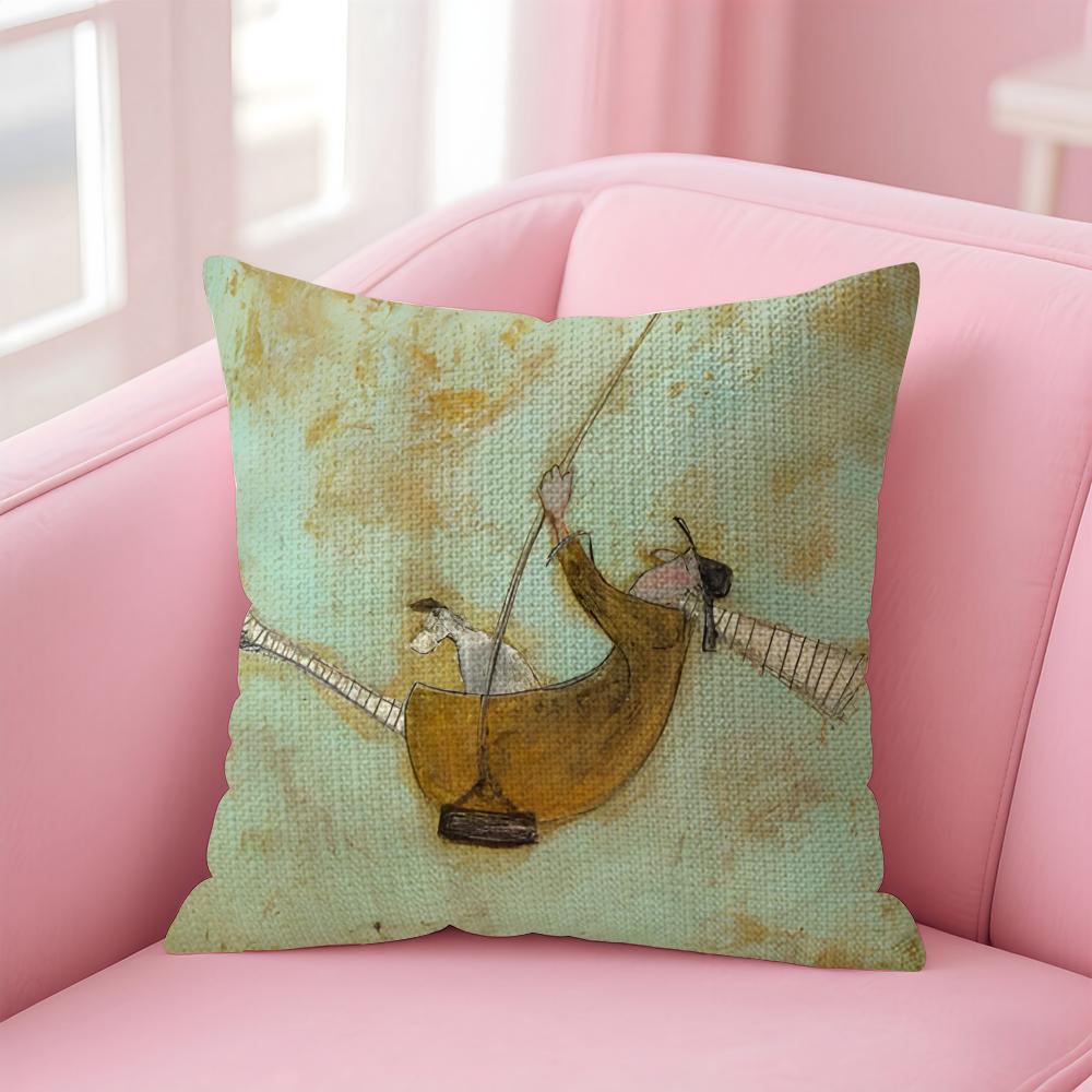 Fashion Sam Toft Cushion Cover Natural Linen Pillow Case Double-Sided Print Decorative Sofa Pillowcase Home Decor Gift