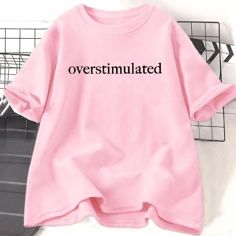 Overstimulated T Shirt for Mom Cowboy Frog Unhinged Tshirt Weirdcore Clothing Funny TShirt Casual Loose Tshirts for Unisex Women