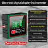 Magnetic Digital Angle Finder Electronic Laser Gauge Ruler 360 Degree LCD Protractor Mini Inclinometer Measuring Tool