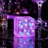 Soft Stress Balls Ice Cube Relief Toy, Glow-in-the-Dark Snowflake Filled Cube, Sensory Toy Luminous Clear Adults and Kids