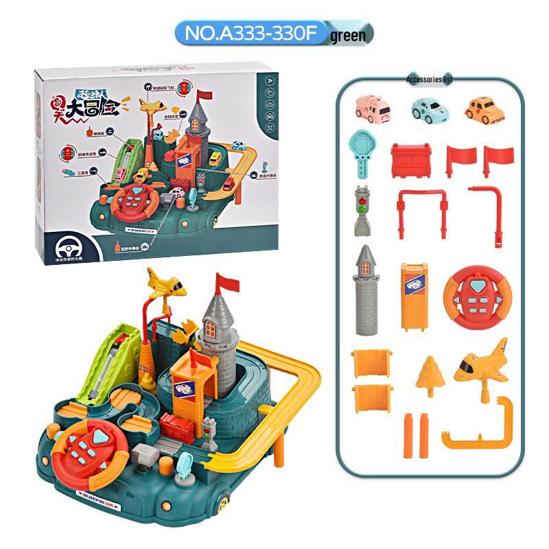 Kids' Adventure Track: Interactive Sliding Car Toy for Ages 1-3