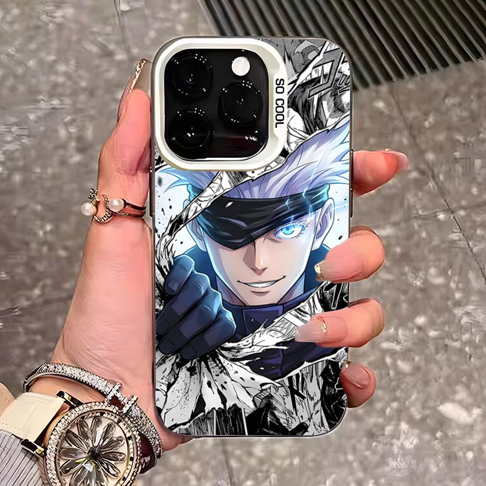 Custodia Cool per Telefono Jujutsu Satoru Gojo Per IPhone 17 Pro Max 16 15 14 13 11 12 Mini Xs Xr 8 Plus Se Colore Argento Cover